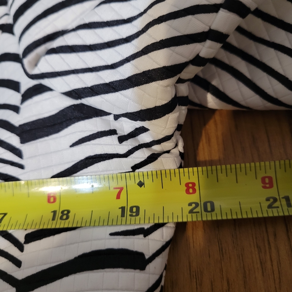 Erin London size S offset zipper zebra striped lightweight dressy jacket - Picture 11 of 12